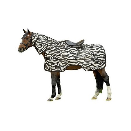 Couverture Anti-mouches Bucas Buzz-Off – Zebra, Col Complet, Taille 145 Cm, NEUVE