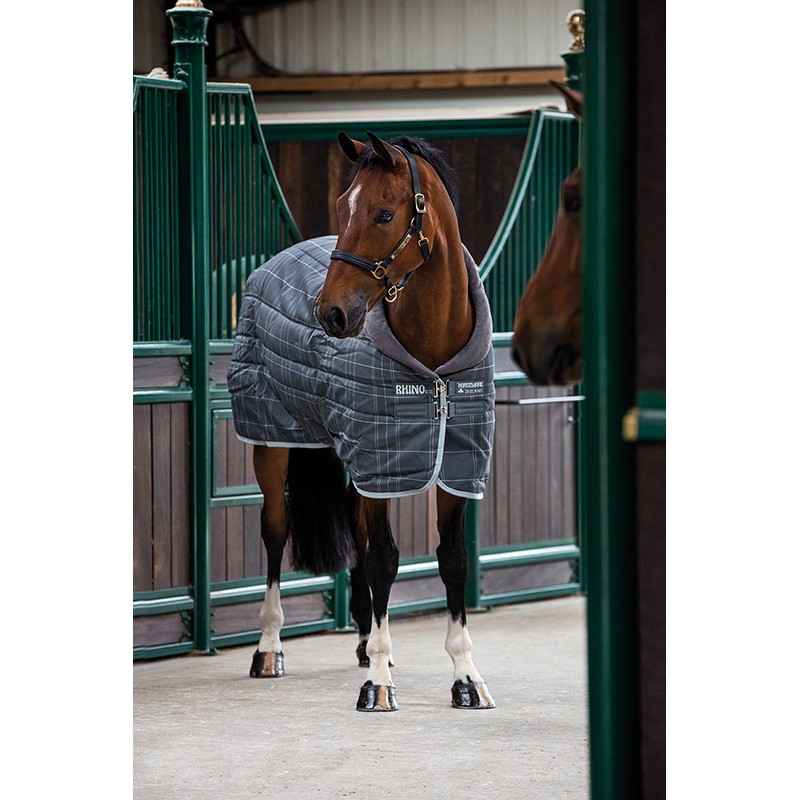 Horseware Rhino Pferdedecke Medium 250 - 160 Cm Navy Check