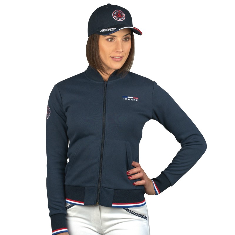 Sweat Zippé Femme France - Flags & Cup