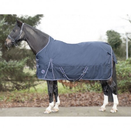 Couverture Highneck HKM Yukon 600D, 200g - Rouge Foncé/gris, Pour Cheval, Confort Et Liberté De Mouvement - 2