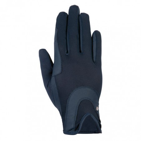 Gants D'équitation HKM Hobby Horsing Noir/Gris Taille 12 - Légèrement Rembourrés, Inserts élastiques, Fermeture Velcro