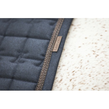 Tapis De Selle Western Vintage En Laine Avec Renforts Cuir – Motif Rare
