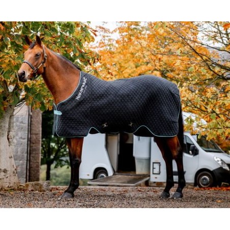 HKM - Couverture Highneck Thermomètre Integré 1200D Noir