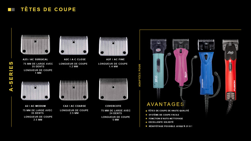 Tondeuse à cheval robuste et légère avec lames compatibles Lister