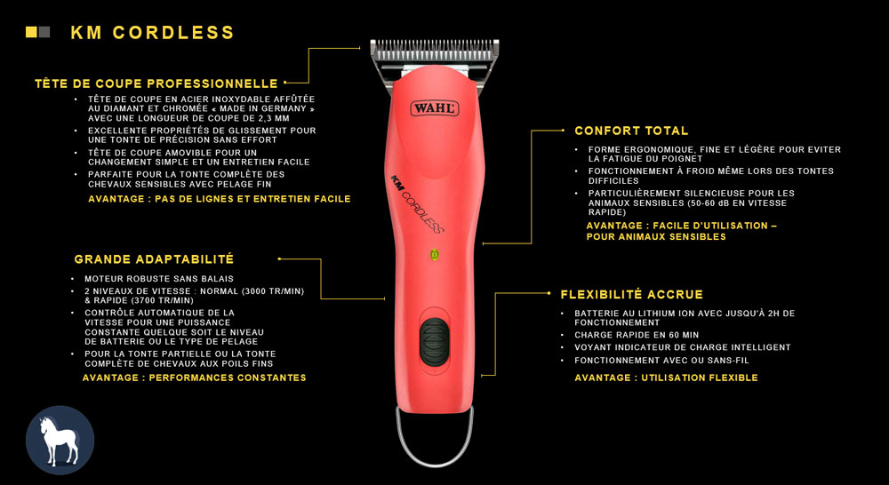 Tondeuse de finitions cheval KM Cordless Lister